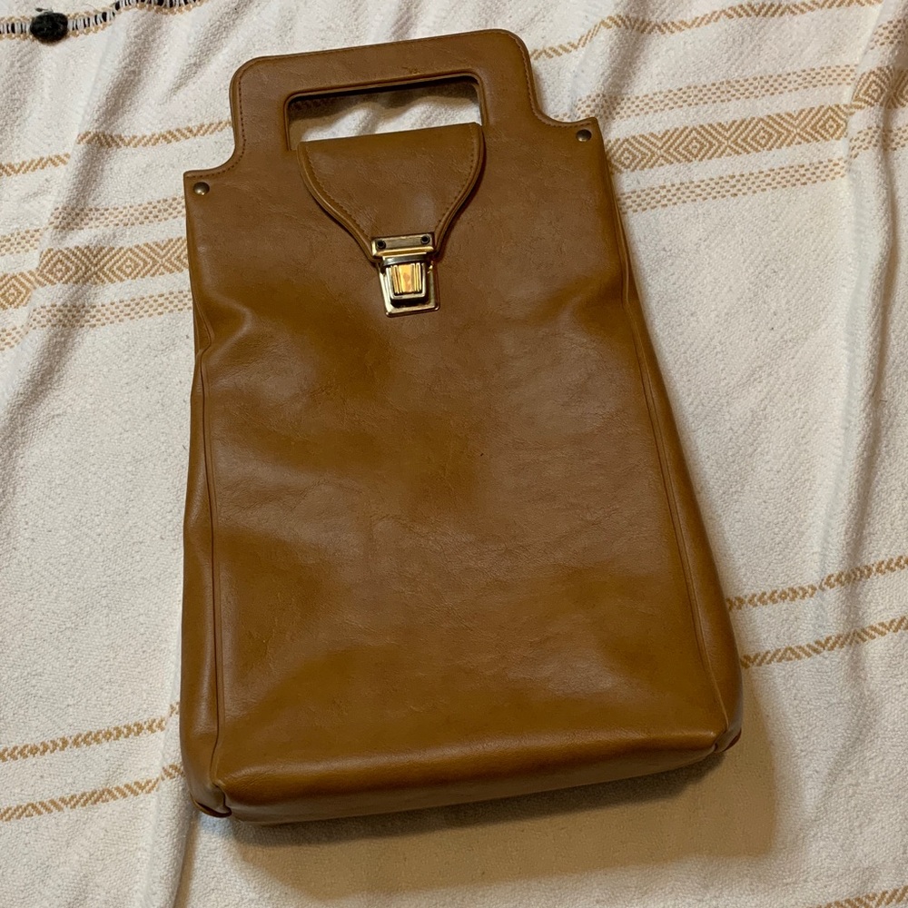 Vintage Rectangular Square Handle Bag - image 1